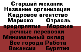 Старший механик › Название организации ­ Кадровое агентство "Мариско-2" › Отрасль предприятия ­ Морские, речные перевозки › Минимальный оклад ­ 1 - Все города Работа » Вакансии   . Бурятия респ.